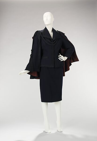 Suit, House of Balmain (French, founded 1945), wool, silk, French 