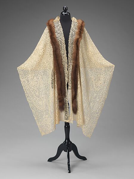 Stole, fur, linen, European 