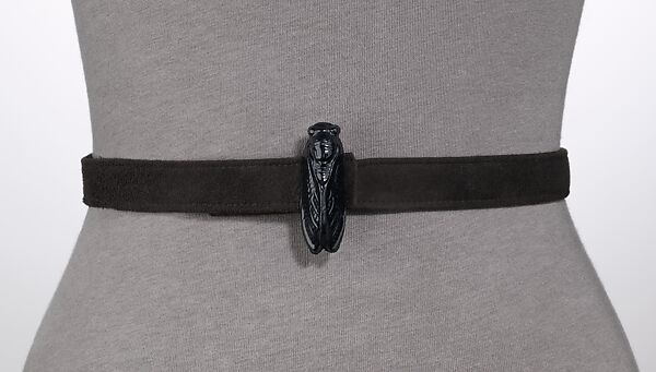 Belt, Elsa Schiaparelli (Italian, 1890–1973), leather, plastic (Bakelite), French 