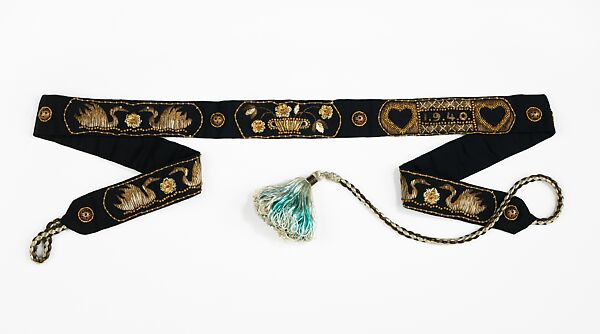 Evening belt, Schiaparelli (French, founded 1927), silk, metal, French