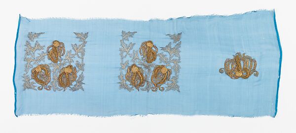 Textile, Attributed to Sarah Lipska (Polish, 1882–1973), silk, metal, French 