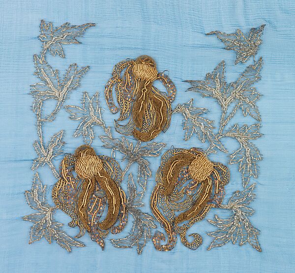 Textile, Attributed to Sarah Lipska (Polish, 1882–1973), silk, metal, French