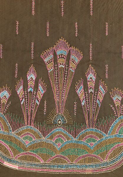 Textile panel, Attributed to Sarah Lipska (Polish, 1882–1973), silk, French