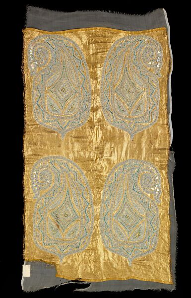 Textile, Attributed to Sarah Lipska (Polish, 1882–1973), silk, metal, French 