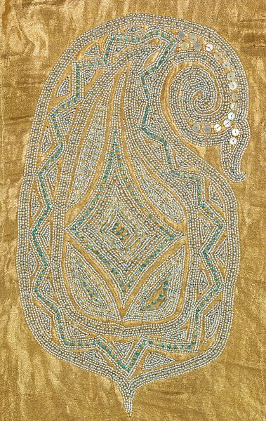 Textile, Attributed to Sarah Lipska (Polish, 1882–1973), silk, metal, French