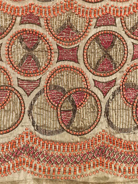 Textile, Attributed to Sarah Lipska (Polish, 1882–1973), silk, metal, glass, French