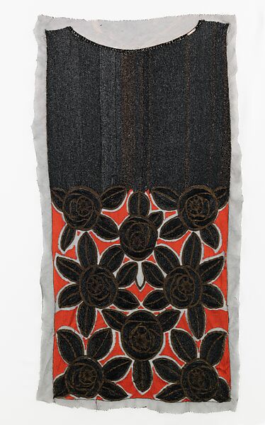 Textile piece, Textile design attributed to Sarah Lipska (Polish, 1882–1973), silk, metal, French