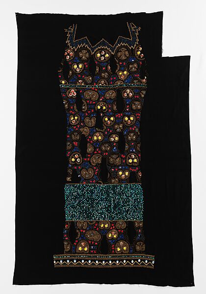 Habit à la disposition, Textile design attributed to Sarah Lipska (Polish, 1882–1973), silk, glass, metal, French