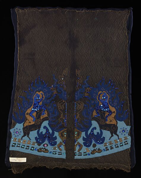 Textile, Sarah Lipska (Polish, 1882–1973), silk, metal, glass, French 