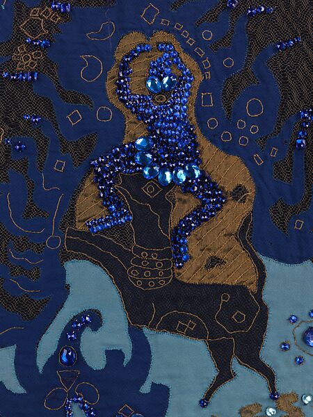 Textile, Sarah Lipska (Polish, 1882–1973), silk, metal, glass, French