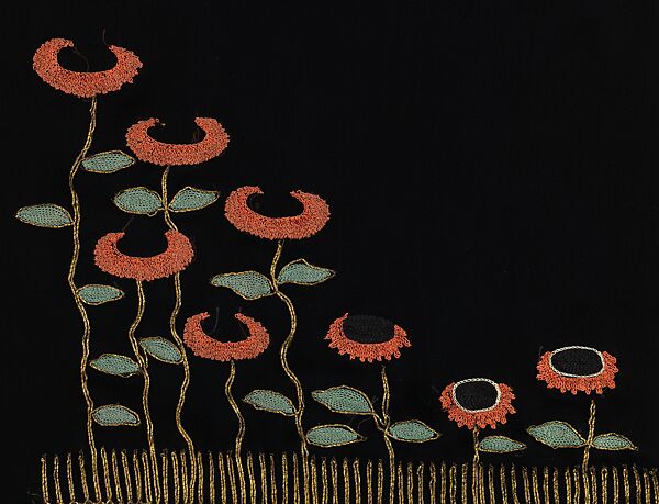 Textile, Sarah Lipska (Polish, 1882–1973), silk, metal, French