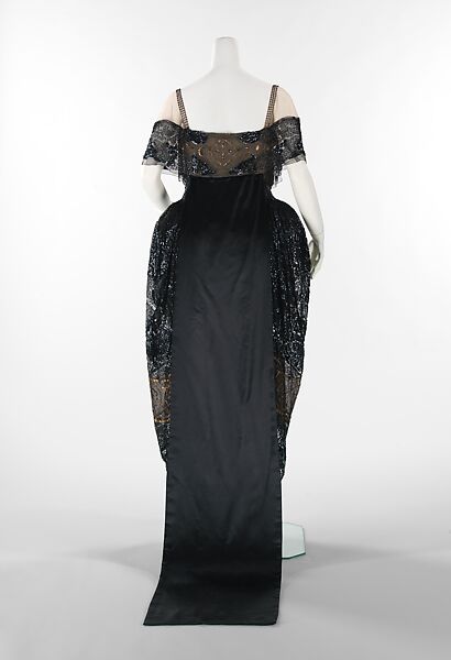 Evening dress, Weeks (French), silk, rhinestones, metal, French