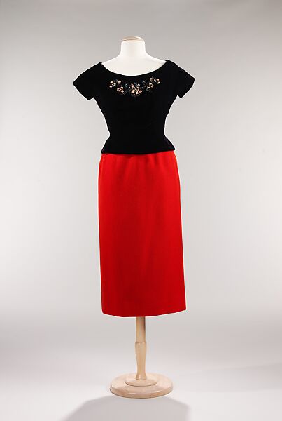 Dinner suit, House of Dior (French, founded 1946), wool, silk, beads, rhinestones, French