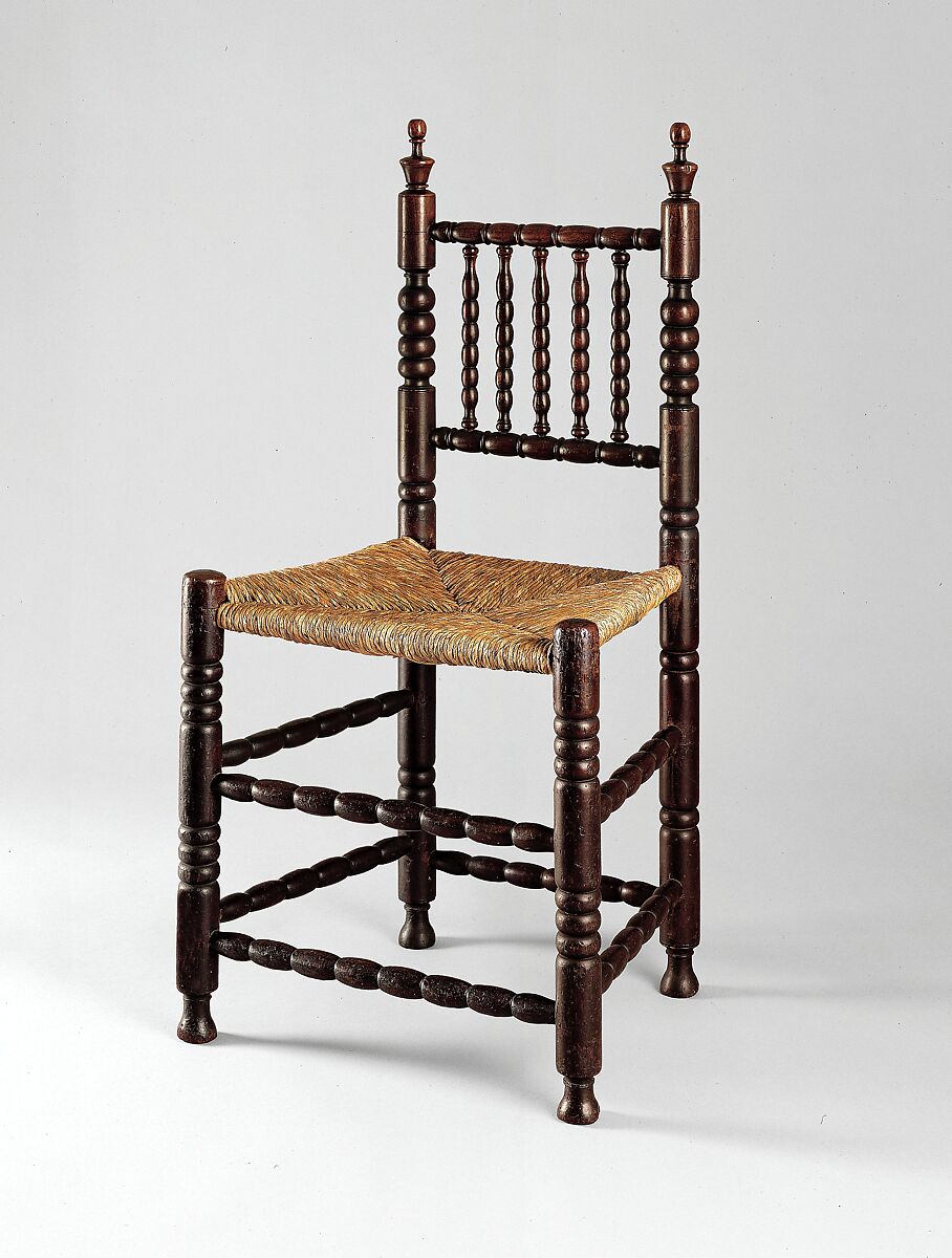 Spindle-back chair, Cherry, ash, American