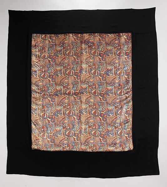 Evening shawl, silk, metal, American 