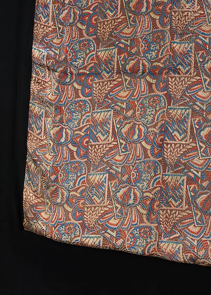 Evening shawl, silk, metal, American