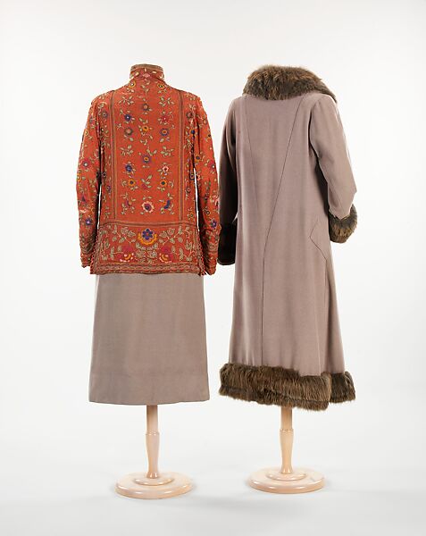 Ensemble, Redfern (1847–1940), silk, wool, beads, metal, fur, French