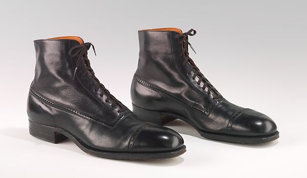 Balmorals, Attributed to Hurd Shoe Co., leather, American 