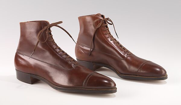 Balmorals, Hurd Shoe Co., leather, American 