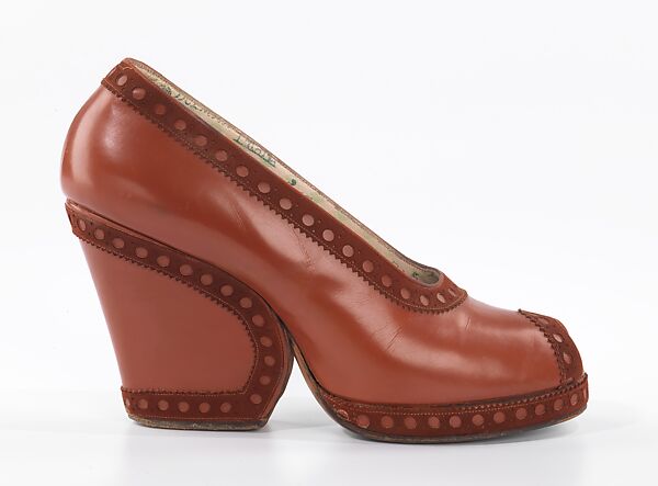 Pumps, Delman (American, founded 1919), leather, American