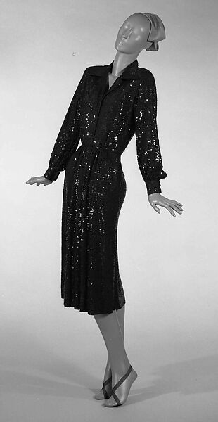 Cocktail dress, Traina-Norell (American, founded 1941), silk, plastic, American