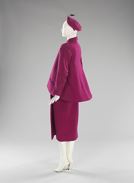 Ensemble, Charles James (American, born Great Britain, 1906–1978), wool, synthetic, rhinestones, feather, American