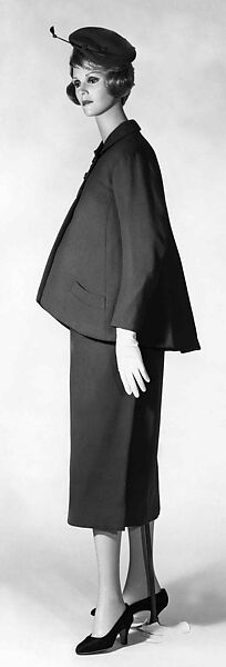 Ensemble, Charles James (American, born Great Britain, 1906–1978), wool, synthetic, rhinestones, feather, American