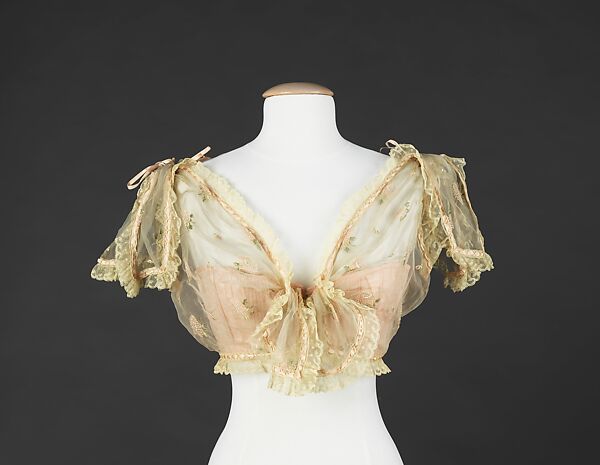 Camisole, B. Altman &amp; Co. (American, 1865–1990), silk, linen, metal, American 