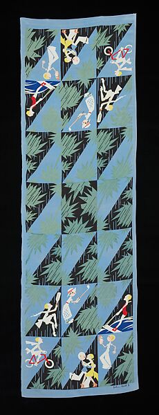 Scarf, John Held Jr. (American, Salt Lake City, Utah 1889–1958 Belmar, New Jersey), silk, American 