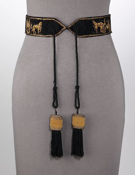 Belt, Hermès (French, founded 1837), wool, silk, metal, French 