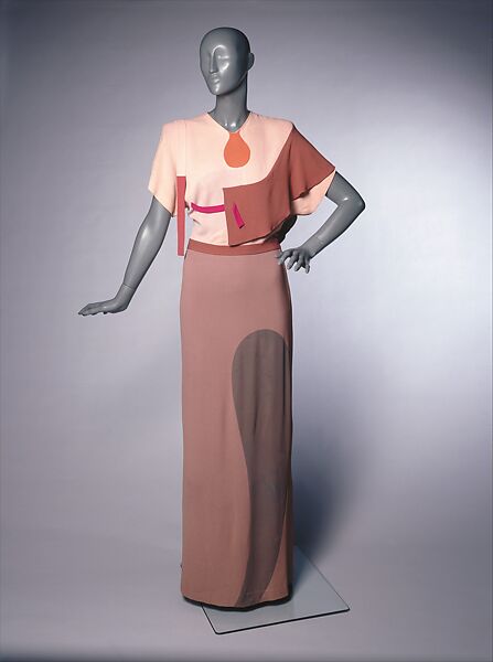 "Shades of Picasso", Gilbert Adrian (American, Naugatuck, Connecticut 1903–1959 Hollywood, California), rayon, American