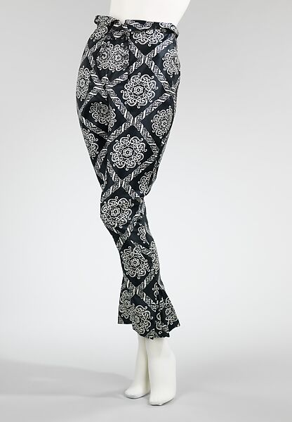 Dinner trousers, Charles James (American, born Great Britain, 1906–1978), cotton, American 