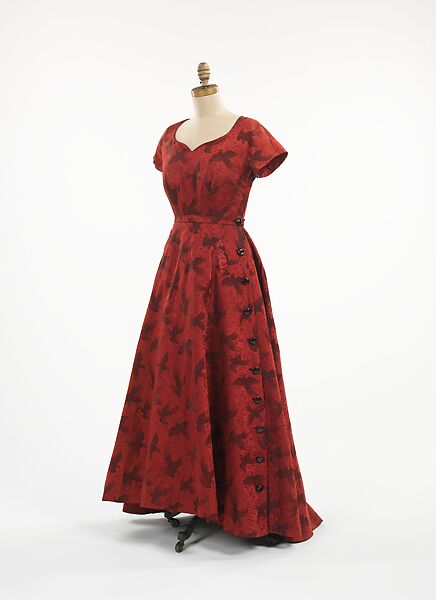 Evening dress, Elsa Schiaparelli (Italian, 1890–1973), silk, French 