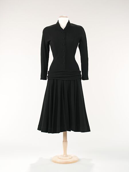 Dress, House of Balenciaga (French, founded 1937), wool, French 