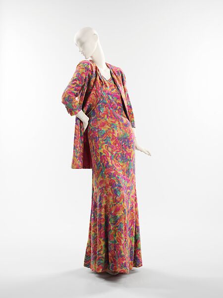 Evening ensemble, Vera Maxwell (American, 1901–1995), silk, American 