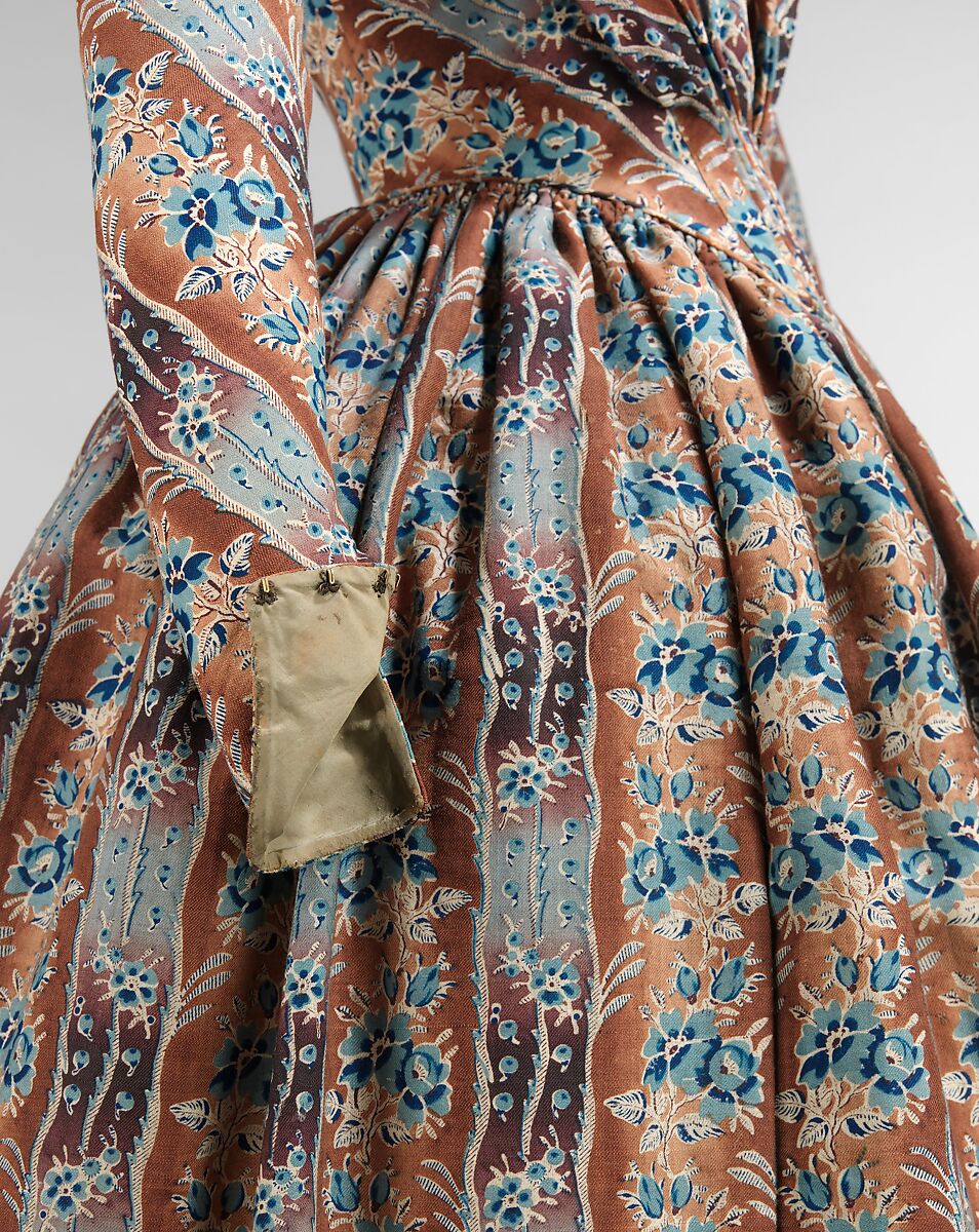 Dress, wool, silk, American