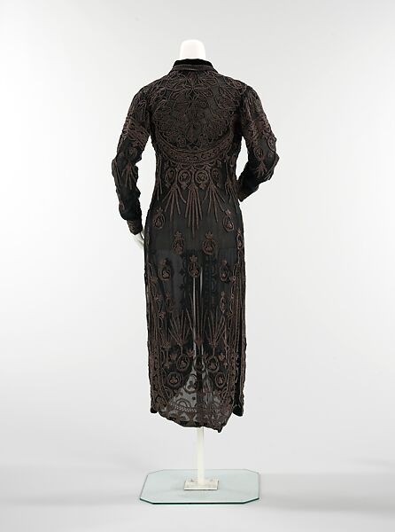 Evening coat, Giraut-Sirie, silk, metal, French