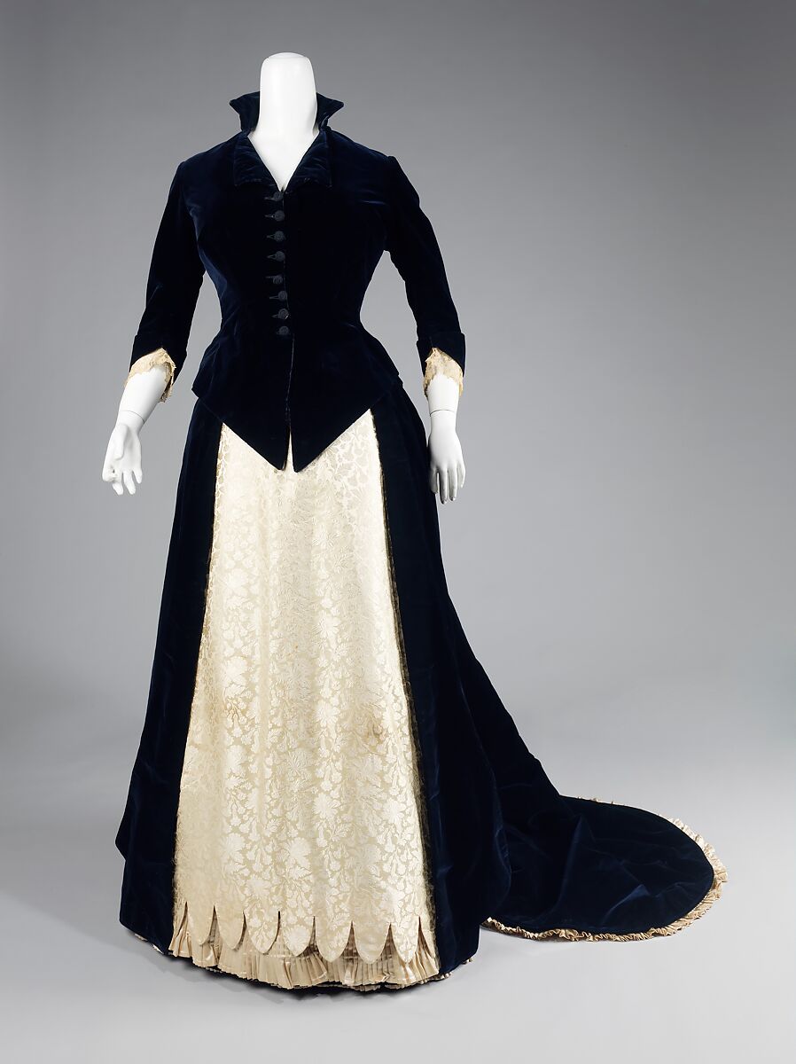 Evening dress, Frederick Loeser &amp; Company (American, founded 1860), cotton, silk, American 