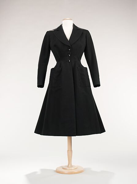 Evening coat, Attributed to House of Dior (French, founded 1946), silk, French 