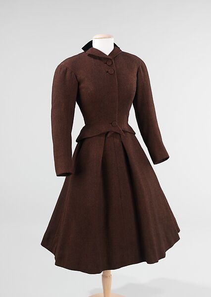 "Dressmaker", Charles James (American, born Great Britain, 1906–1978), wool, silk, American 