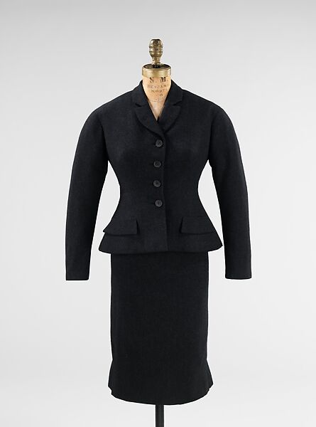 Ensemble, Charles James (American, born Great Britain, 1906–1978), wool, silk, American 