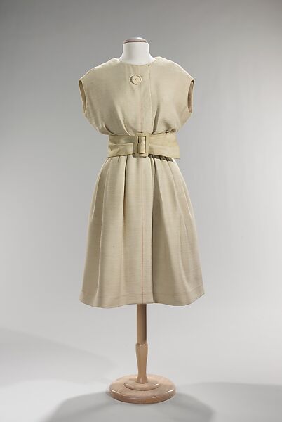 Dress, House of Dior (French, founded 1946), cotton, silk, leather, French 