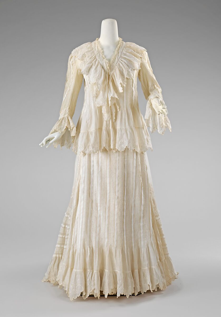 Morning dress, cotton, American 