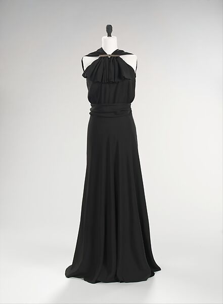 Evening dress, House of Vionnet (French, active 1912–14; 1918–39), silk, metal, French 