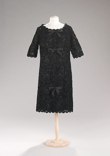 Cocktail dress, House of Balenciaga (French, founded 1937), silk, nylon, French 