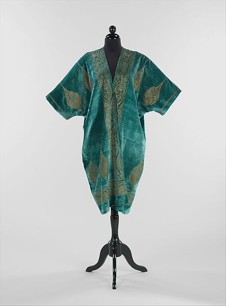 Evening coat, Fortuny (Italian, founded 1906), silk, metal, Italian 