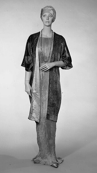 Evening coat, Fortuny (Italian, founded 1906), silk, metal, Italian