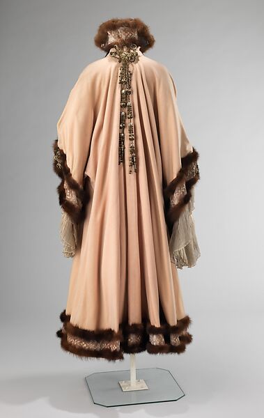 Evening coat, Jacques Doucet (French, Paris 1853–1929 Paris), wool, fur, silk, French