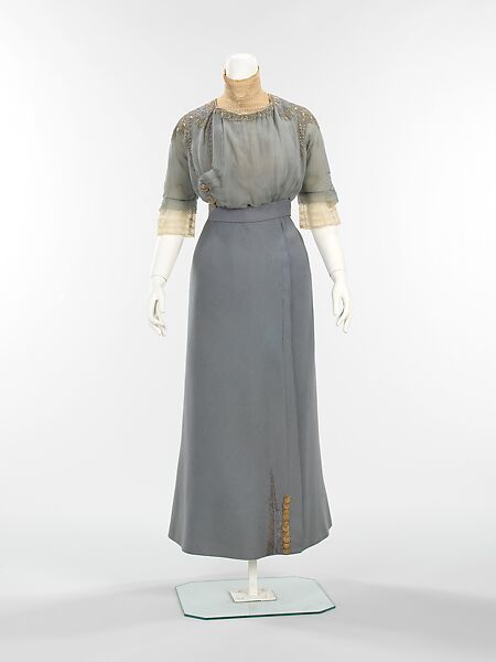 Walking suit, (a–c) House of Paquin (French, 1891–1956), wool, metal, silk, French