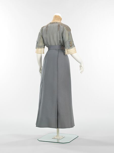 Walking suit, (a–c) House of Paquin (French, 1891–1956), wool, metal, silk, French